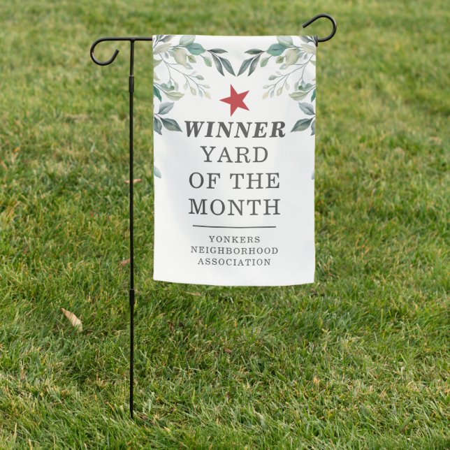 Eucalyptus Yard of the Month Winner Club Award Garden Flag (In SItu)