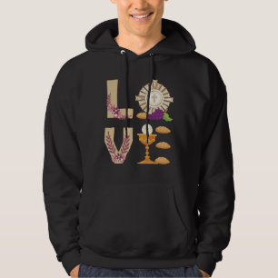 Eucharis Catholic 1st Holy Communion for Girls Hoodie