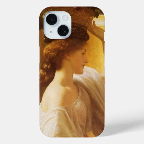 Eucharis _ Girl With a Basket of Fruit by Leighton iPhone 15 Case