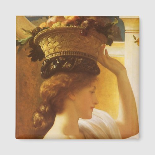 Eucharis _ Girl With a Basket of Fruit by Leighton Magnet