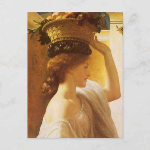 Eucharis _ Girl With a Basket of Fruit by Leighton Postcard