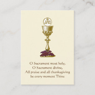 Eucharist Chalice Religious Catholic Communion Business Card