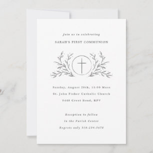Eucharist Custom Color First Communion Invitation