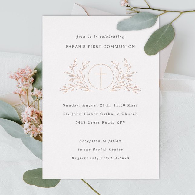Eucharist First Communion Foil Invitation (Creator Uploaded)