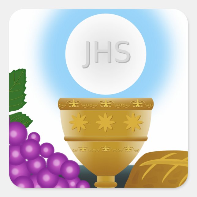 eucharist square sticker (Front)
