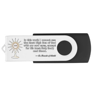Eucharist St. Francis of Assisi Quote Flash Drive