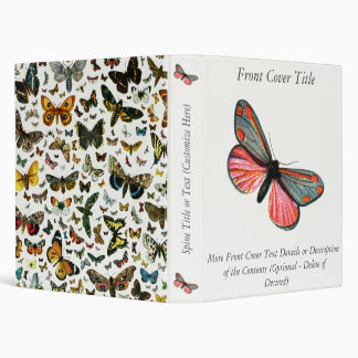 Euchelia jacobaeae - The Cinnabar Moth 3 Ring Binder
