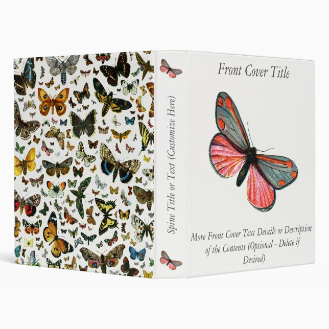 Euchelia jacobaeae - The Cinnabar Moth 3 Ring Binder (Background)