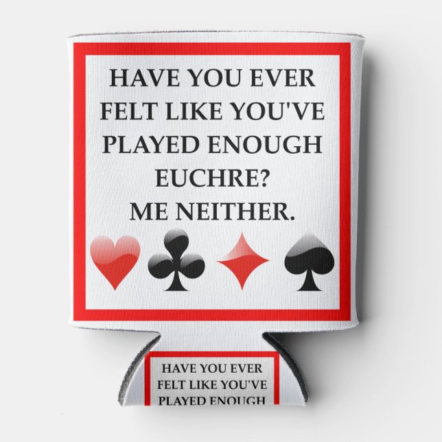 EUCHRE CAN COOLER (Front)