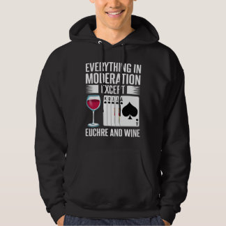 Euchre Card Game Player Wine Hoodie
