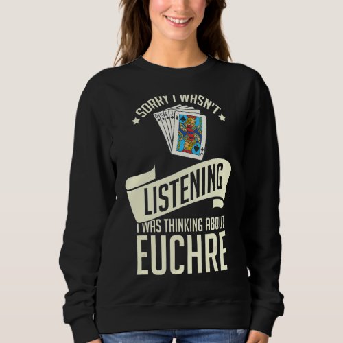 Euchre Card Game Rules Player Deck Table Strategy Sweatshirt