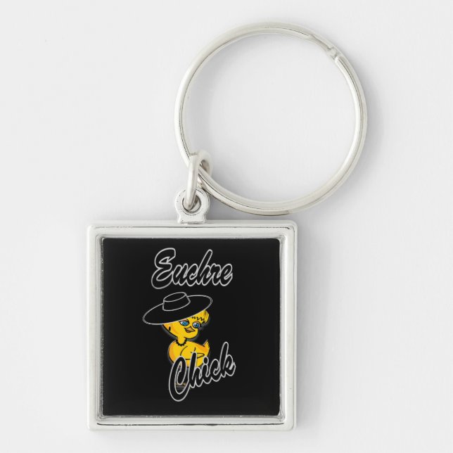 Euchre Chick #4 Keychain (Front)