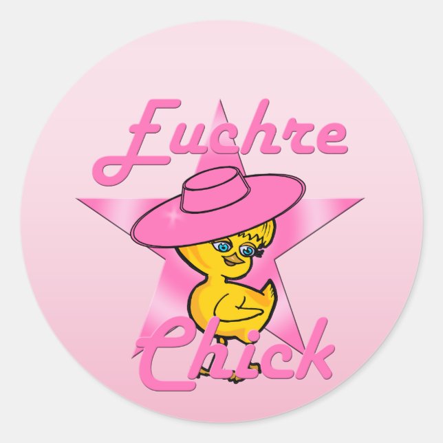Euchre Chick #8 Classic Round Sticker (Front)