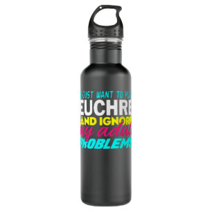 Euchre Funny Premium Stainless Steel Water Bottle