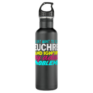 Euchre Funny Premium  Stainless Steel Water Bottle