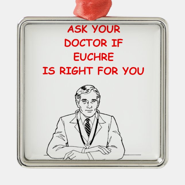 EUCHRE METAL ORNAMENT (Front)