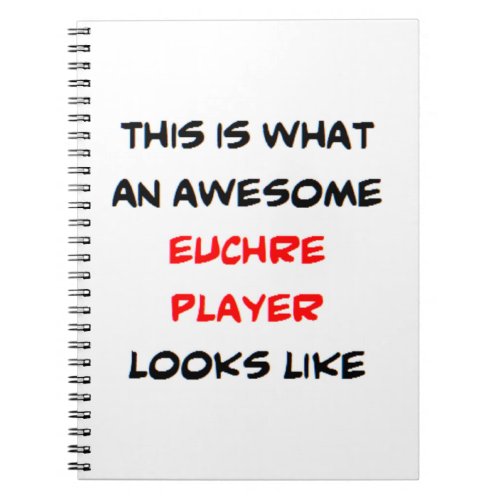 euchre player awesome notebook