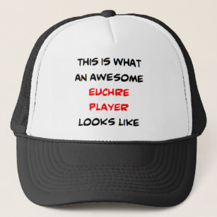 euchre player, awesome trucker hat