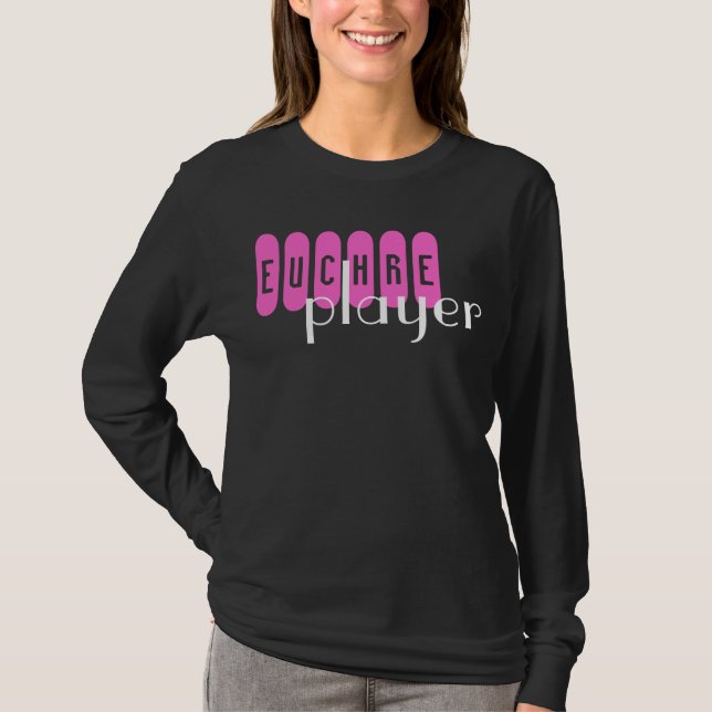 euchre player pink keys fashionable fashion shirt (Front)