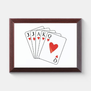 Euchre Playing Cards Award Plaque