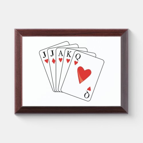 Euchre Playing Cards Award Plaque