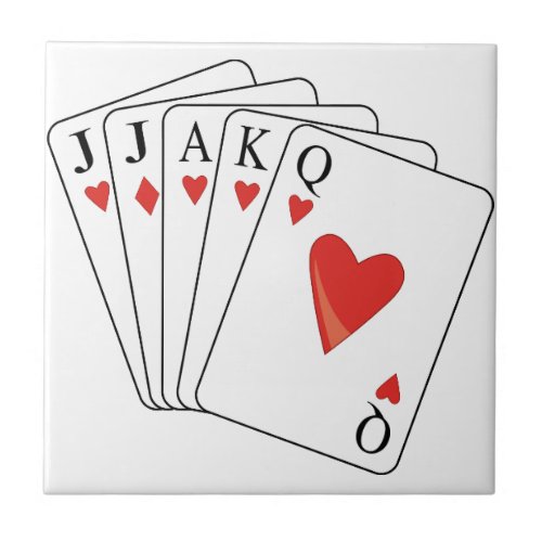Euchre Playing Cards Ceramic Tile