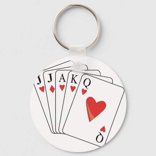 Euchre Playing Cards Keychain