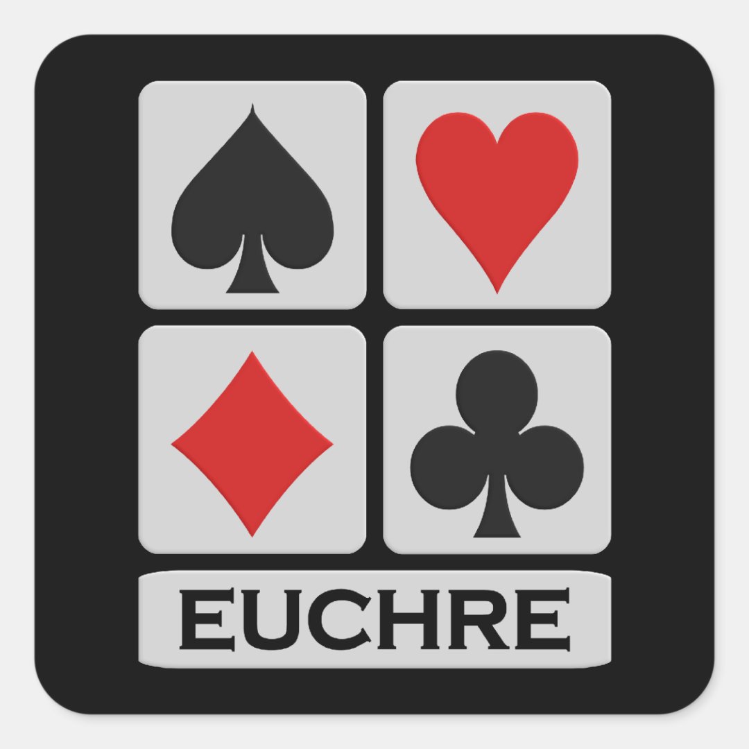 Euchre stickers Zazzle