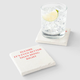 EUCHRE STONE COASTER