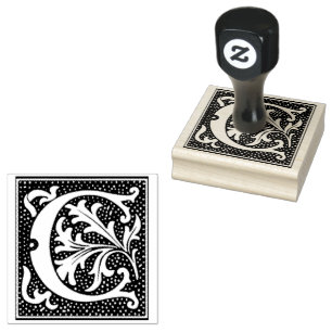 Euclid Capital Letter C Rubber Stamp