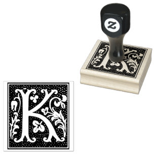 Euclid Capital Letter K Rubber Stamp