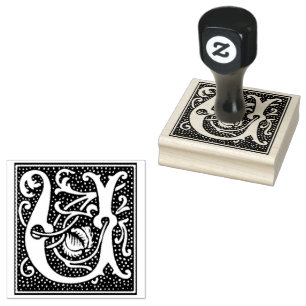 Euclid Capital Letter U Rubber Stamp