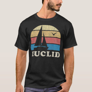 Euclid OH  Vintage Sailboat 70s Throwback Sunset  T-Shirt