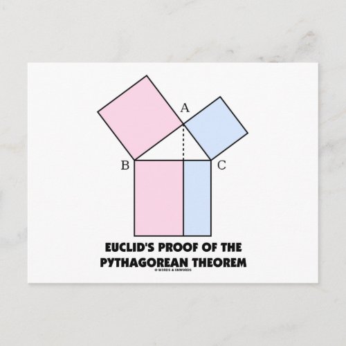 Euclids Proof Of The Pythagorean Theorem Postcard