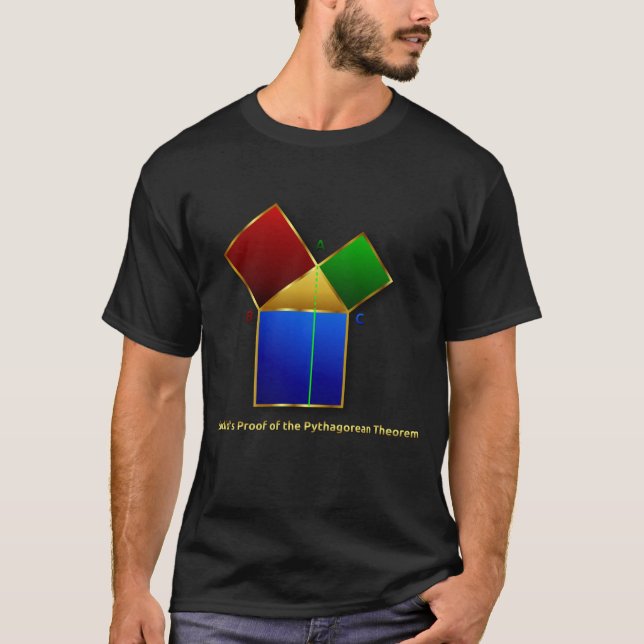 Euclid's Proof of the Pythagorean Theorem. T-Shirt (Front)