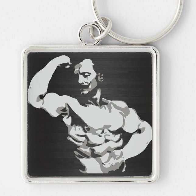 Eugen Sandow Bicep Flex - Bodybuilding Keychain (Front)