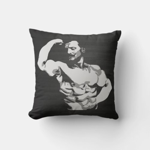 Eugen Sandow Bicep Flex _ Bodybuilding Throw Pillow