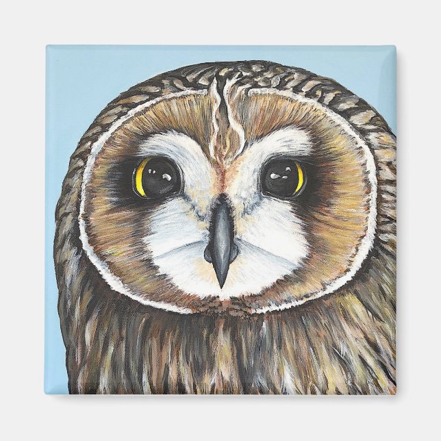 Eugene, a Short-Eared Owl Magnet (Front)