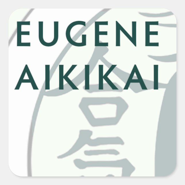 Eugene Aikikai square stickq Square Sticker (Front)