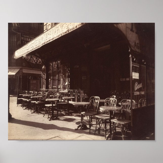Eugène Atget: Café, Avenue de la Grande-Armée Poster (Front)
