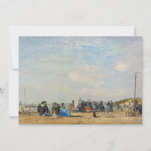 Eugene Boudin - Gathering on the Beach Thank You Card