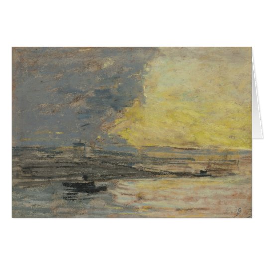 Eugene Boudin - Seaside, Port of Honfleur Cards (Front Horizontal)