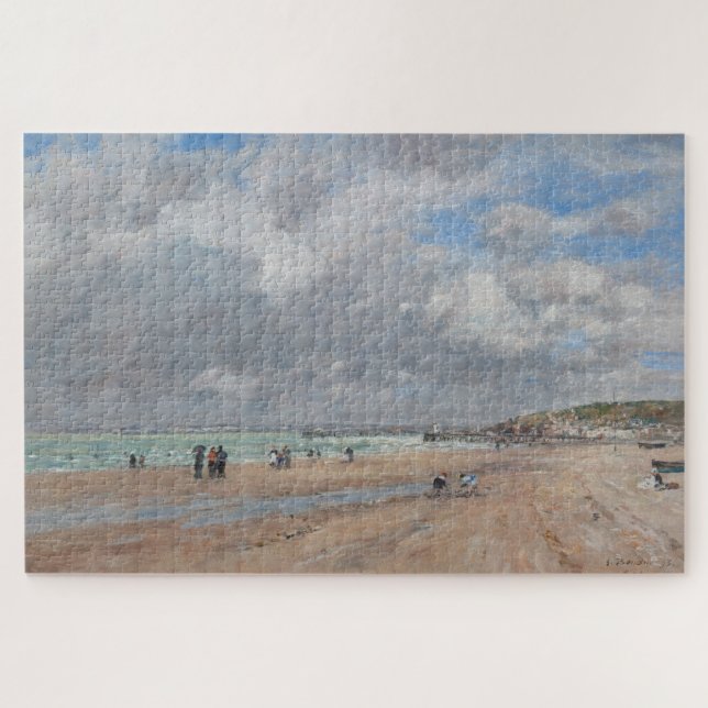 Eugene Boudin - The Beach at Deauville Jigsaw Puzzle (Horizontal)