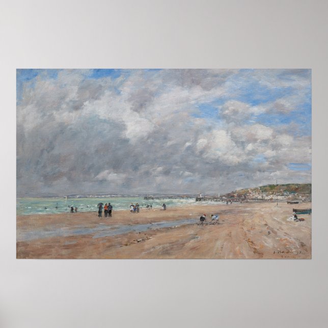 Eugene Boudin - The Beach at Deauville Poster (Front)