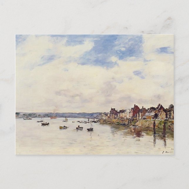 Eugene Boudin- The Rocks at Saint-Vaast-la-Hougue Postcard (Front)