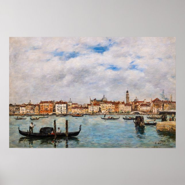 Eugene Boudin - Venice, Riva degli Schiavoni Poster (Front)