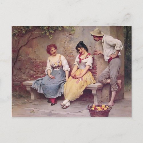 Eugene de Blaas_ The Flirtation Postcard