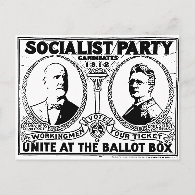 Eugene Debs Campaign Poster Postcard (Front)