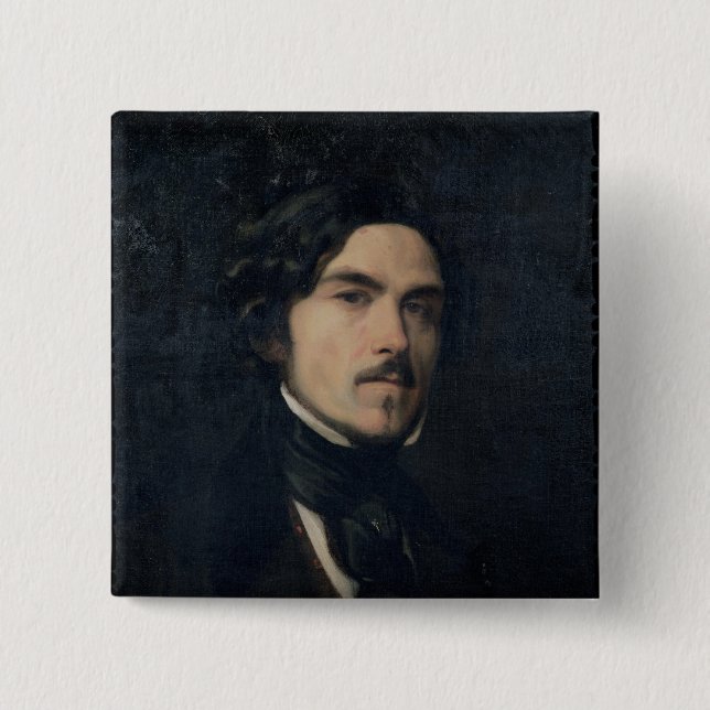 Eugene Delacroix  1840 Button (Front)