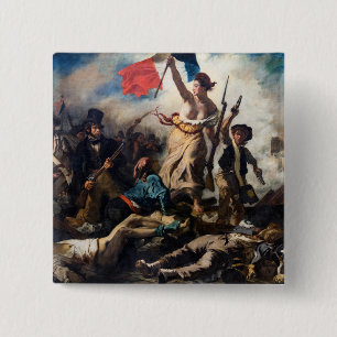 Eugene Delacroix - Liberty Leading The People Button